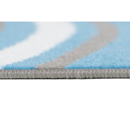 Tapis Salon Rectangle Bleu Gris Noir Géométrique Maya 120x170