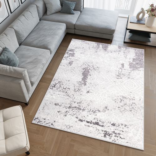 Sky Tapis De Salon Moderne Anthracite Gris Abstrait 250x350cm