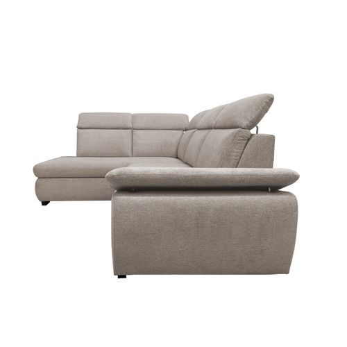 Canapé d'angle convertible COLBY coloris stone gauche