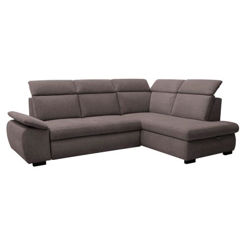 Canapé d'angle convertible COLBY coloris mocca droit