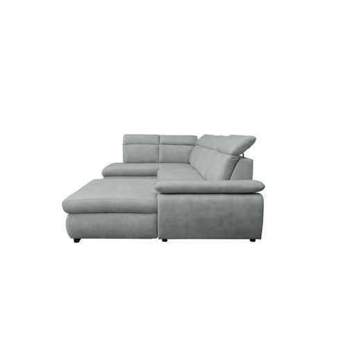 Canapé panoramique convertible COLBY terminal à gauche coloris grey