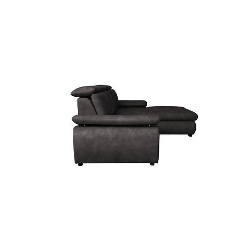 Canapé d'angle convertible COLBY terminal à doite coloris espresso