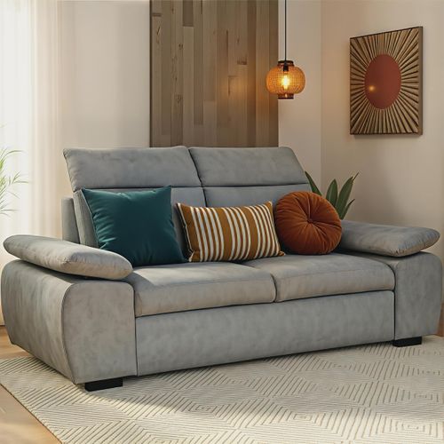 Canapé fixe 2  places COLBY coloris grey