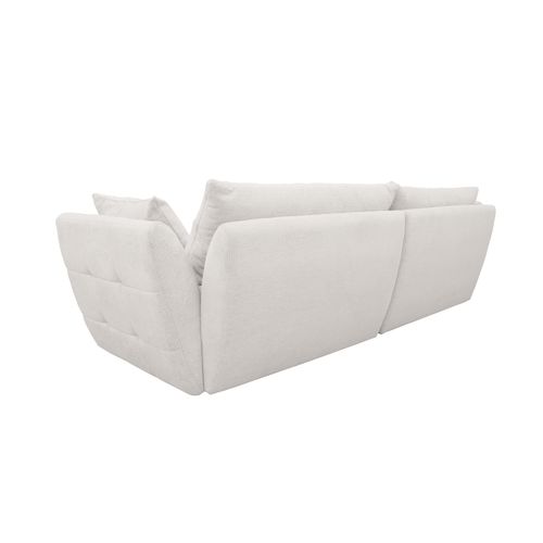 Canapé fixe 4 places CAPSIO coloris blanc cassé