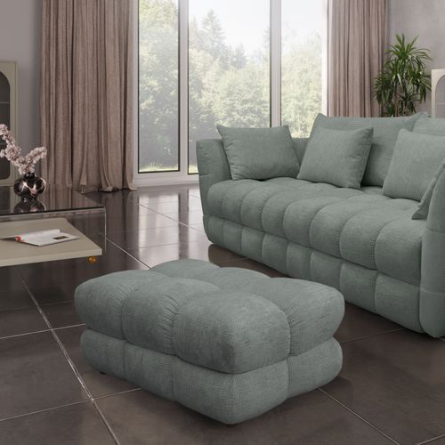 Pouf CAPSIO tissu vert