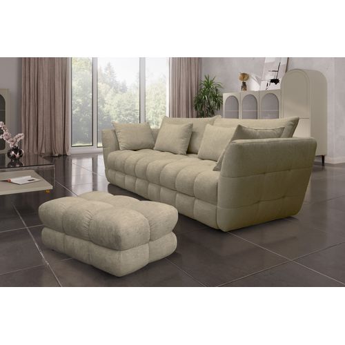 Pouf CAPSIO tissu beige