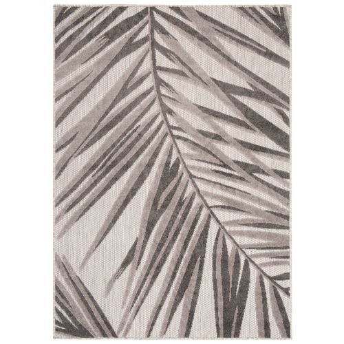 Tapis Extérieur Intérieur Gris Marron Feuilles 140x200 cm