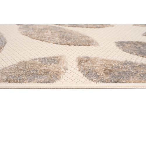 Tapis Extérieur Intérieur Beige Marron Gris 80x150 cm