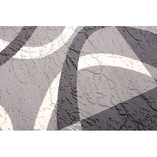 Tapis Salon Rectangle Gris Crème Abstrait Poil Court Dream 180x250