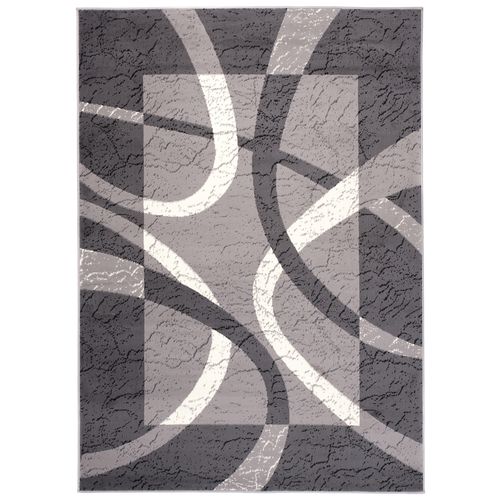 Tapis Salon Rectangle Gris Crème Abstrait Poil Court Dream 250x350
