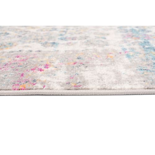 Tapis Salon Chambre Bleu Gris Rouge Jaune Vintage 200 X 290 Cm Lazur