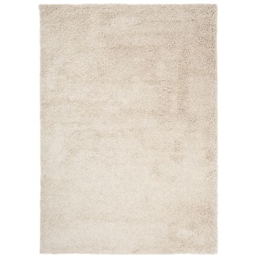 Tapis Salon Beige Uni Moelleux Epais Poil Long Shaggy 140 X 200 Cm