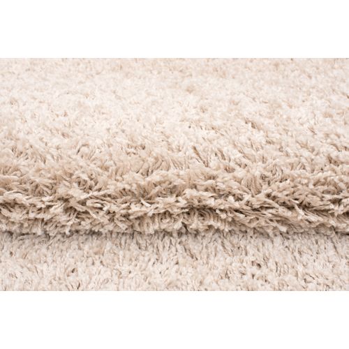 Tapis Salon Beige Foncé Uni Moelleux Poil Long Shaggy 140 X 200 Cm