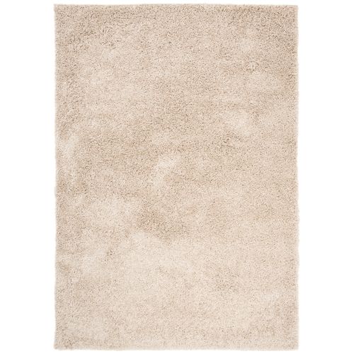 Tapis Salon Beige Foncé Uni Moelleux Poil Long Shaggy 140 X 200 Cm