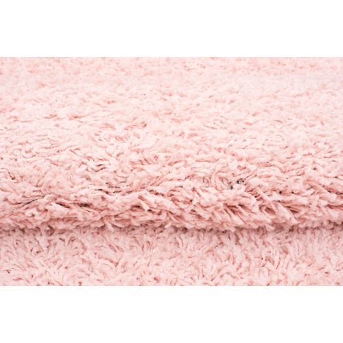 Tapis Salon Rose Uni Moelleux Epais Poil Long Shaggy 160 X 220 Cm