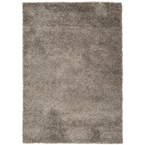 Tapis Salon Gris Foncé Uni Moelleux Poil Long Shaggy 140 X 200 Cm