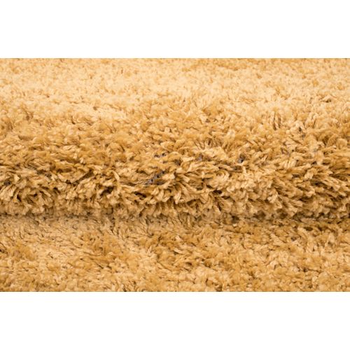 Tapis Salon Jaune Moutarde Uni Moelleux Poil Long Shaggy 240 X 330 Cm