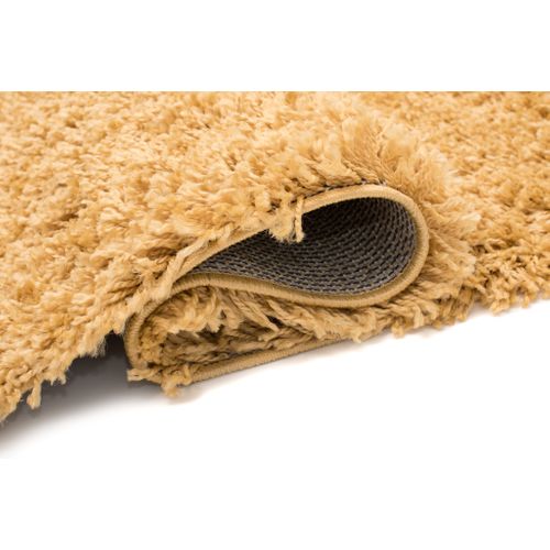 Tapis Salon Jaune Moutarde Uni Moelleux Poil Long Shaggy 240 X 330 Cm