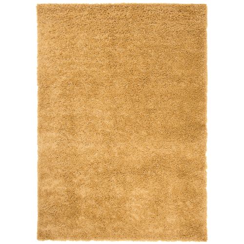 Tapis Salon Jaune Moutarde Uni Moelleux Poil Long Shaggy 240 X 330 Cm