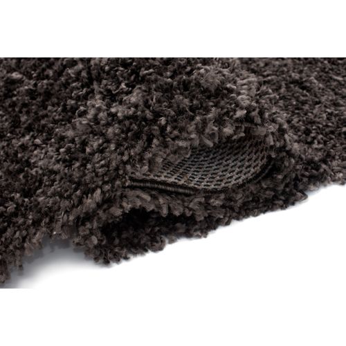 Tapis Carré Anthracite Moelleux Poil Long Shaggy 200 X 200 Cm