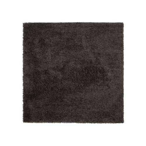 Tapis Carré Anthracite Moelleux Poil Long Shaggy 200 X 200 Cm