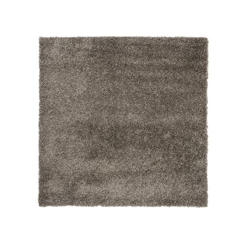 Tapis Carré Gris Foncé Moelleux Poil Long Shaggy 200 X 200 Cm