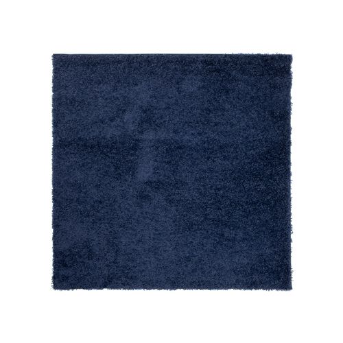 Tapis Carré Bleu Marine Moelleux Poil Long Shaggy 200 X 200 Cm