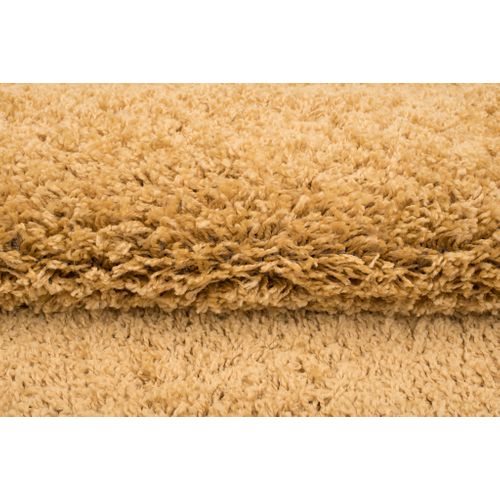Tapis Carré Jaune Moutarde Moelleux Poil Long Shaggy 200 X 200 Cm