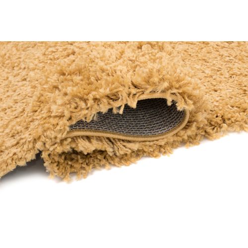 Tapis Carré Jaune Moutarde Moelleux Poil Long Shaggy 200 X 200 Cm