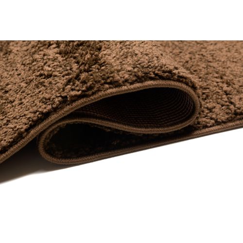 Tapis Séjour Marron Unicolore Moelleux Epais 140x200