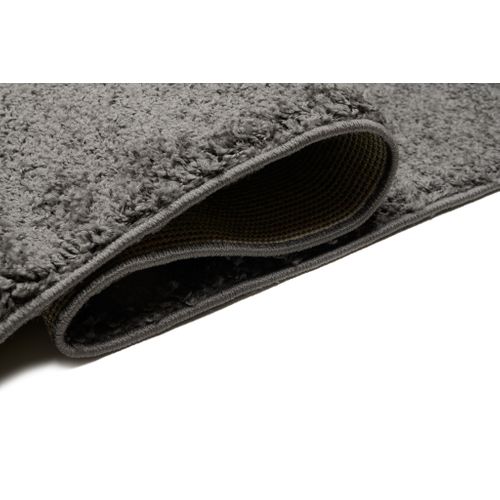 Tapis Séjour Gris Foncé Unicolore Moelleux Epais 120x170