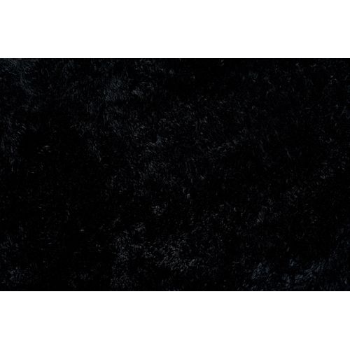 Tapis Salon Chambre Antidérapant Bébé Noir Uni Shaggy Super Doux 200x300 cm