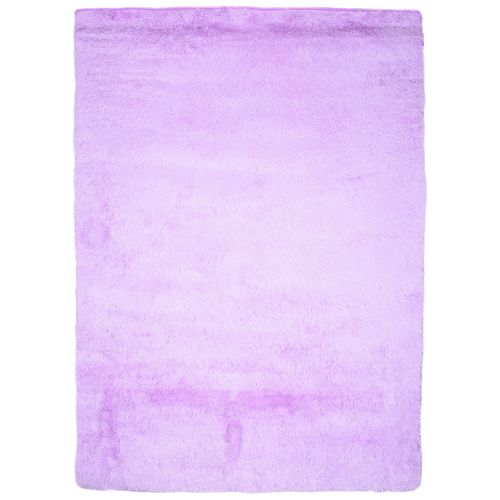 Tapis Salon Chambre Antidérapant Bébé Violet Uni Shaggy Super Doux Doux 120x170 cm