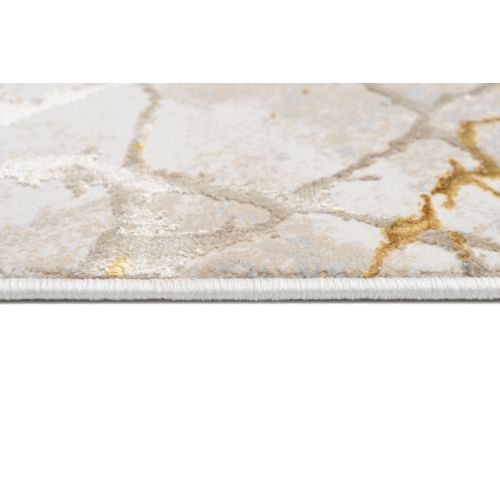 Tapis Salon Or Beige Crème Gris Abstrait Doux 160 X 230 Cm