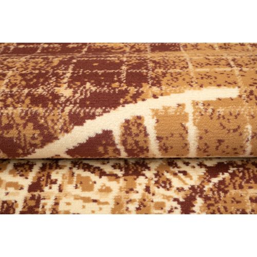 Tapis De Salon Moderne Marron Beige Motif Grec Fin Atena 120x170