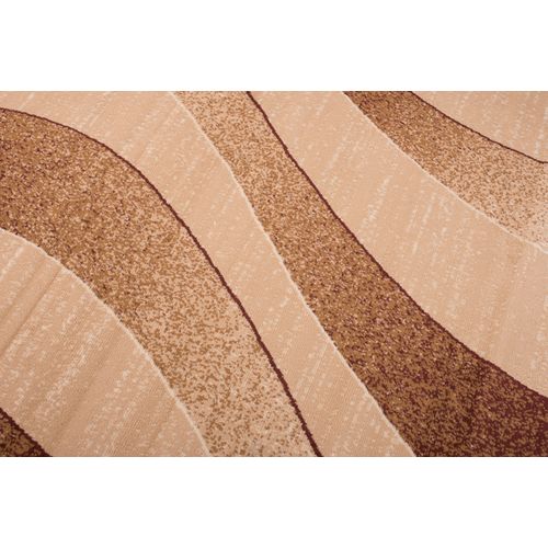 Tapis De Salon Moderne Beige Marron Vagues Fin Dream 160x220