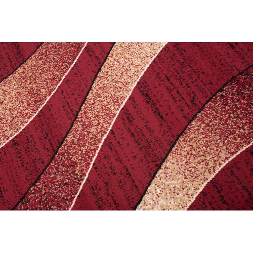 Tapis De Salon Moderne Rouge Beige Vagues Fin Dream 200x300