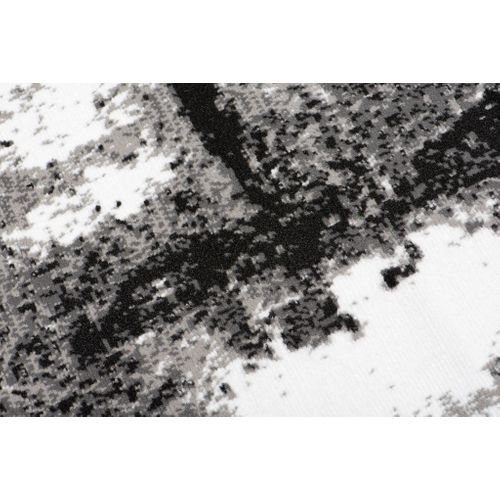 Tapis Salon Chambre Moderne Noir Gris Abstrait Fin Maya 250x350