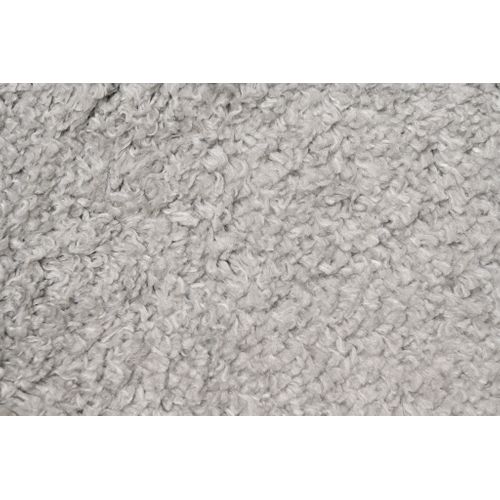 Tapis Salon Chambre Gris Unicolore Shaggy Poils Longs 80x150 Evra