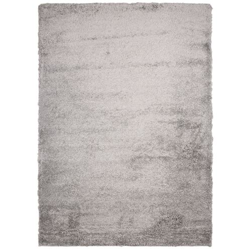 Tapis Salon Chambre Gris Unicolore Shaggy Poils Longs 80x150 Evra