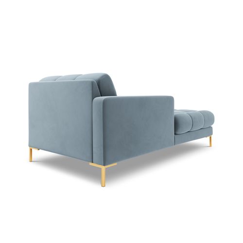 Méridienne Gauche "bali" En Velours Bleu Clair