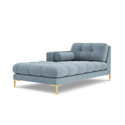Méridienne Gauche "bali" En Velours Bleu Clair