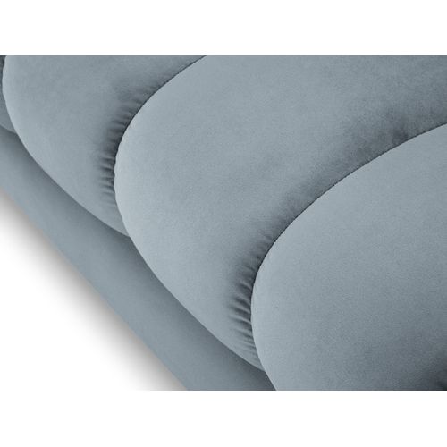 Méridienne Gauche "bali" En Velours Bleu Clair