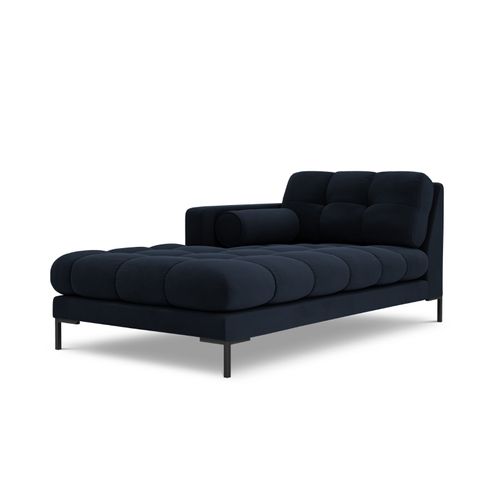 Méridienne Gauche "bali" En Velours Bleu Foncé
