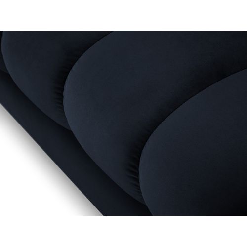 Méridienne Gauche "bali" En Velours Bleu Foncé