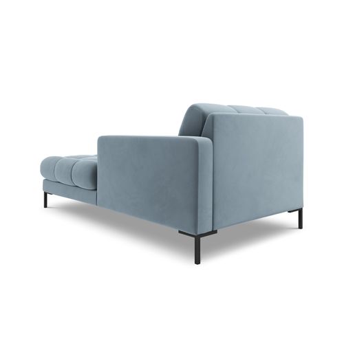 Méridienne Droite "bali" En Velours Bleu Clair