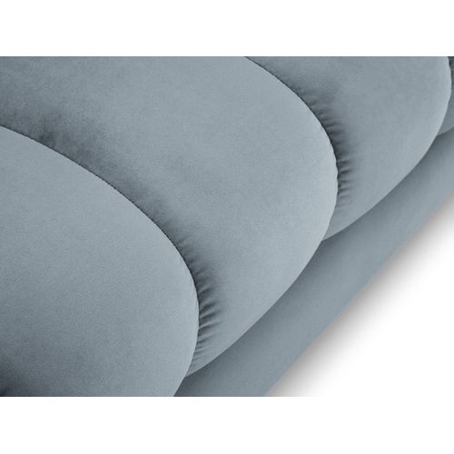 Méridienne Droite "bali" En Velours Bleu Clair