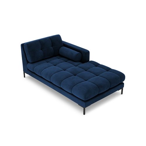 Méridienne Droite "bali" En Velours Bleu Roi