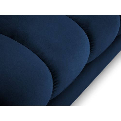 Méridienne Droite "bali" En Velours Bleu Roi