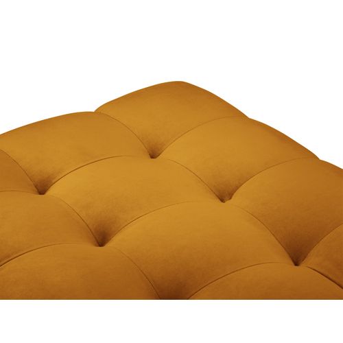 Pouf "bali" En Velours Jaune